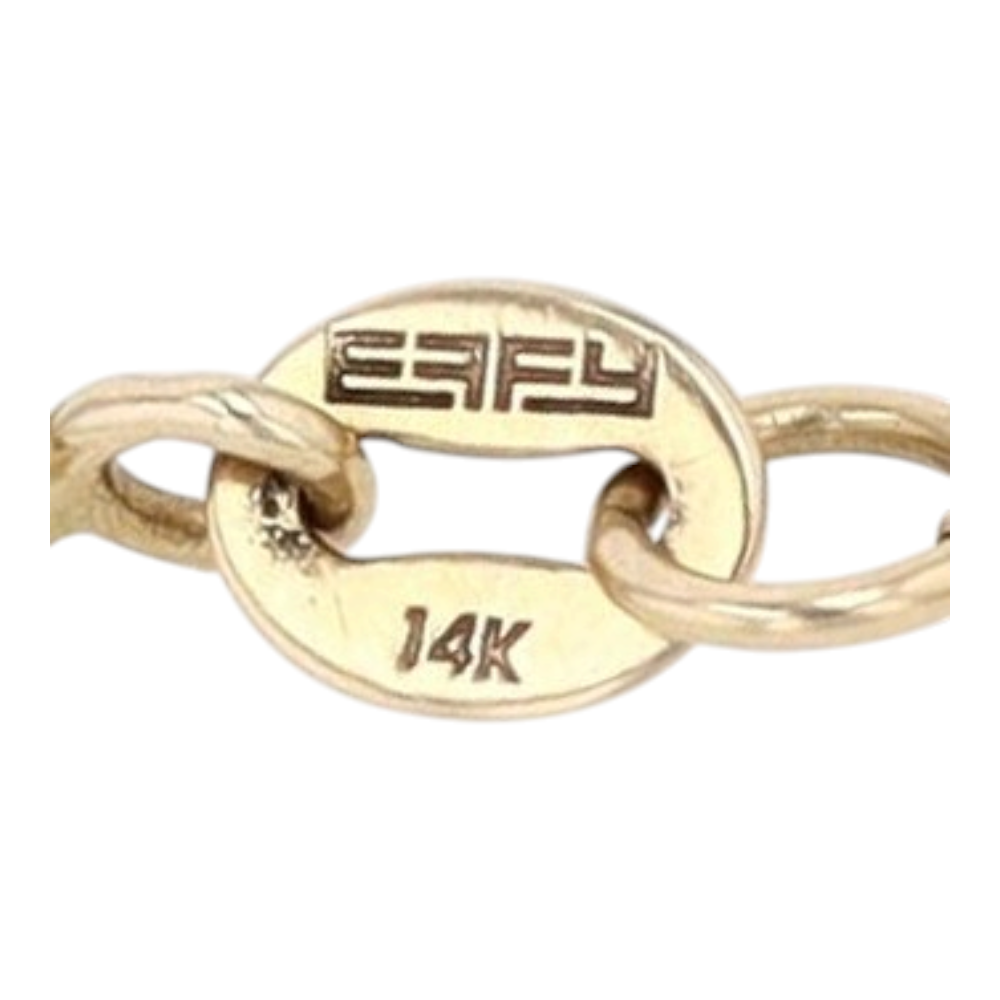 14K Yellow Gold Diamond Chain Bracelet