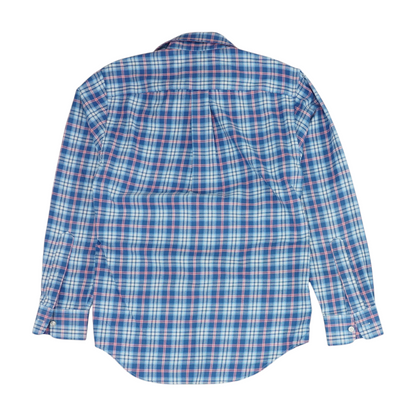 Blue Plaid Long Sleeve Button Down