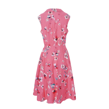 Pink Floral Midi Dress
