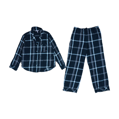 Black Plaid Pajama Set