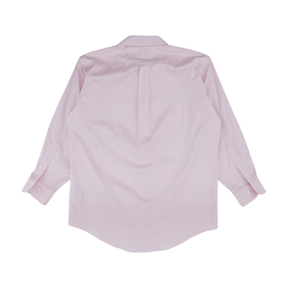 Pink Solid Long Sleeve Button Down