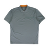 Gray Solid Short Sleeve Polo