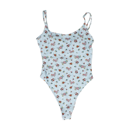 White Striped One-Piece