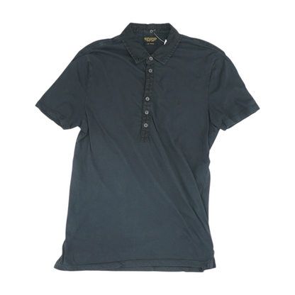 Black Solid Short Sleeve Polo