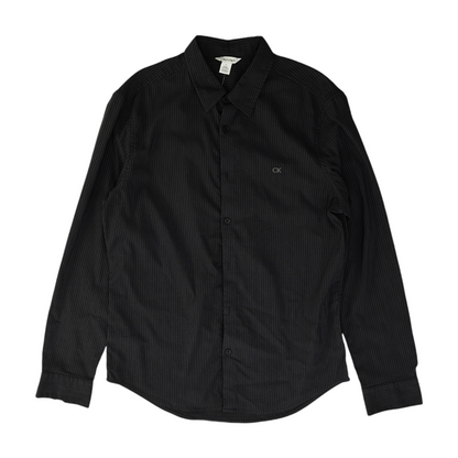 Charcoal Striped Long Sleeve Button Down