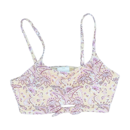 Yellow Floral Swim Top