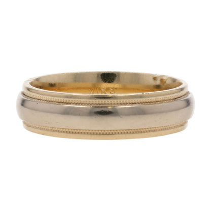 18K Gold Milgrain Edge Band