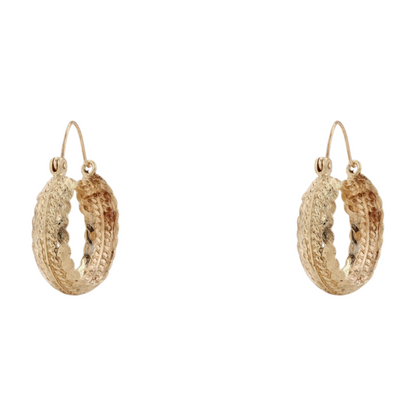14K Yellow Gold Hoop Earrings