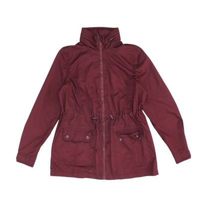Maroon Solid Rain Jacket