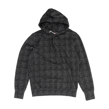 Black Striped Hoodie Pullover