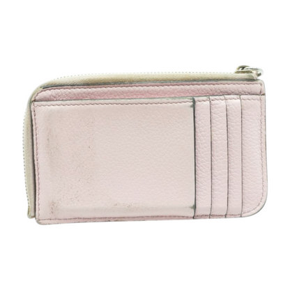 Pink Alphabet Wallet in Grained Leather