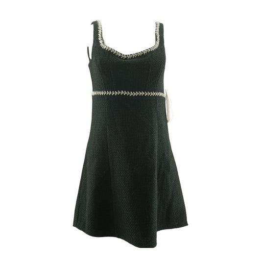 Black Solid Mini Dress