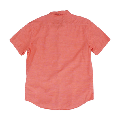 Coral Solid Short Sleeve Button Down