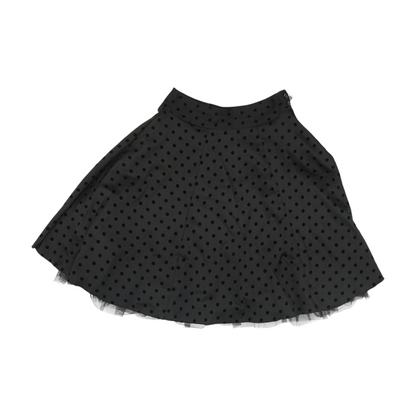 Black Polka Dot Active Skirt