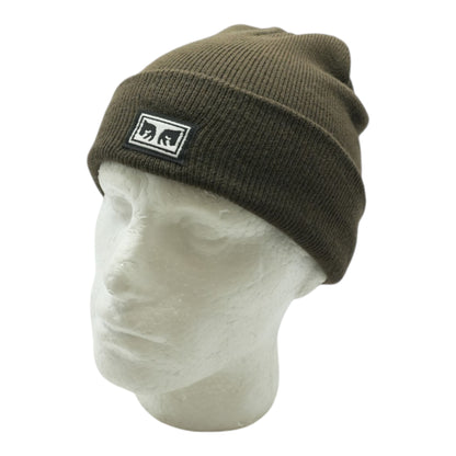 Brown Knit Eyes Beanie