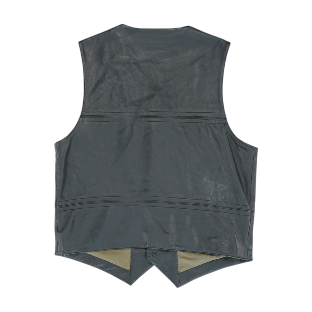 Wilson's Leather Black Solid Vest – Image 2