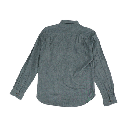 Gray Chevron Long Sleeve Button Down