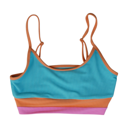 Multi Color Block Swim Top