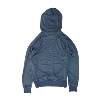 Blue Solid Hoodie Pullover
