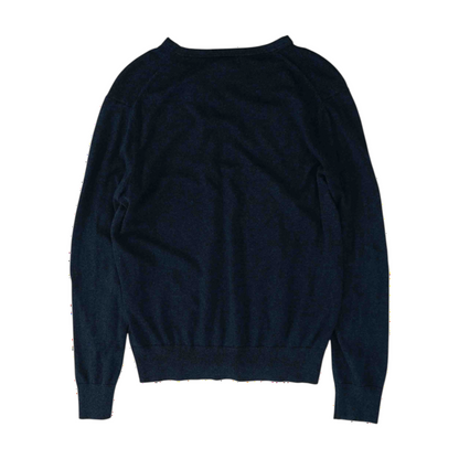 Navy Solid Pullover Sweater