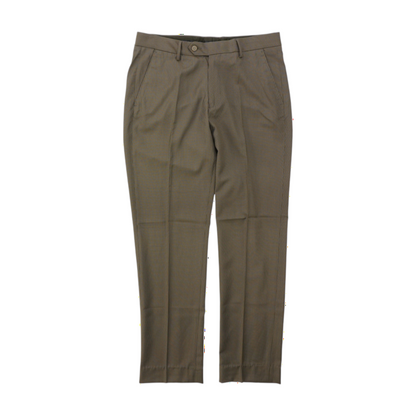 Olive Striped Slim Pants
