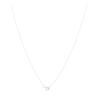 10K Yellow Gold Synthetic Sapphire Pendant Necklace