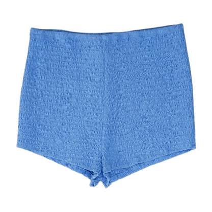 Blue Solid Chino Shorts