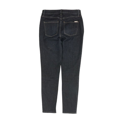 Black Solid Skinny Leg Jeans