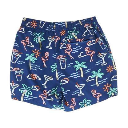 Navy Tropical Swim Bottom