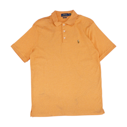 Orange Solid Short Sleeve Polo