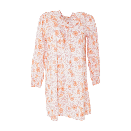 Peach Floral Mini Dress