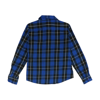 Blue Petite Plaid Button Down