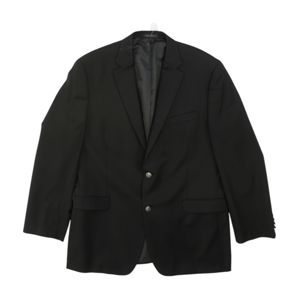 Black Long Solid Suit Jacket