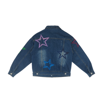 Blue Print Denim Jacket
