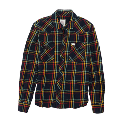Multi Plaid Flannel Button Down