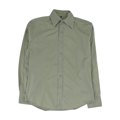Olive Solid Long Sleeve Button Down