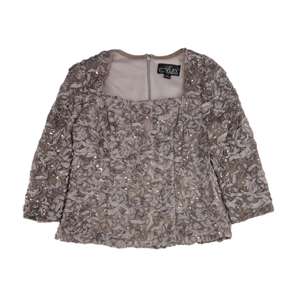 Brown Print Blouse
