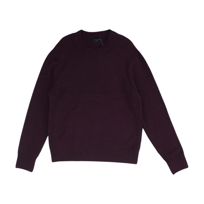 Burgundy Solid Pullover Sweater