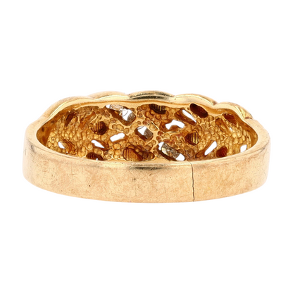 10K Two-Tone Gold Diamond Band Ring
