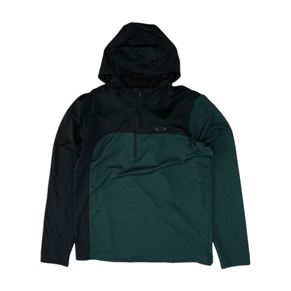Green Color Block 1/4 Zip Pullover
