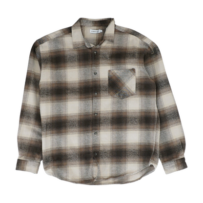 Brown Plaid Flannel Button Down