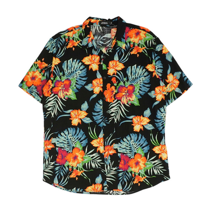 Multi Tropical Short Sleeve Button Down