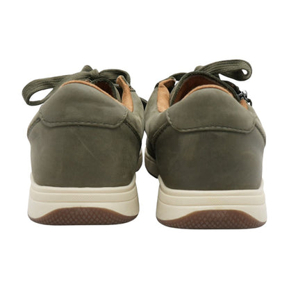 Netta Lace-Up Sneakers Olive Low Top Athletic Shoes