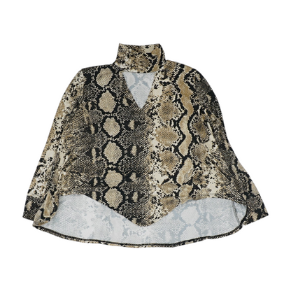 Tan Animal Print Blouse