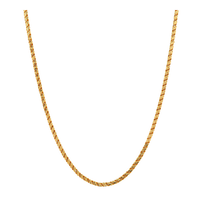22K Yellow Gold Chain Necklace