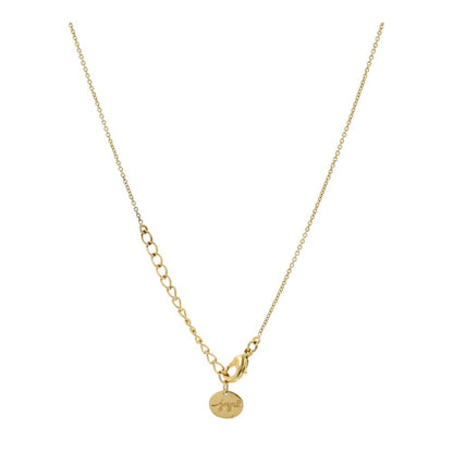 Gold Tone Letter T Pendant Necklace