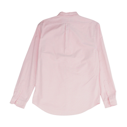 Pink Solid Long Sleeve Button Down