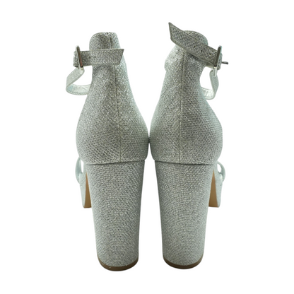 Silver Block Heels