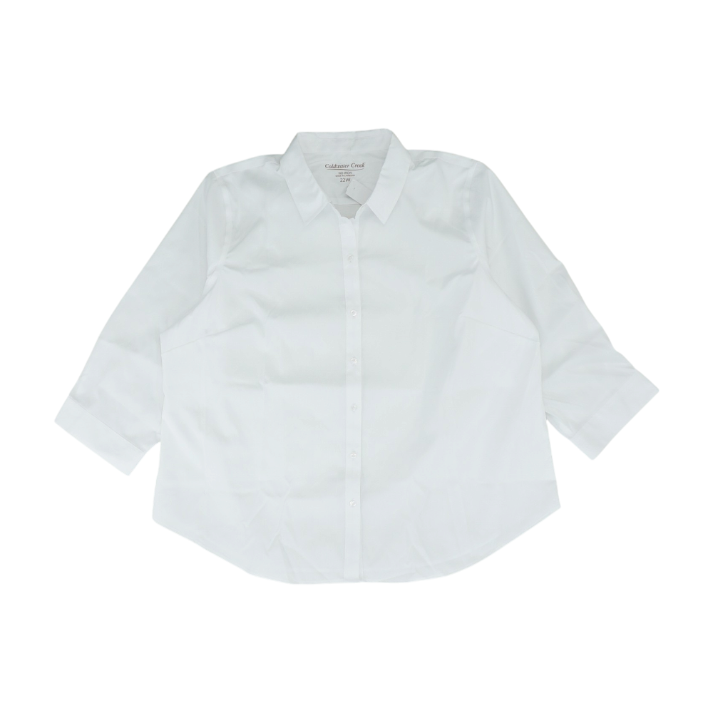 White Plus Button Down