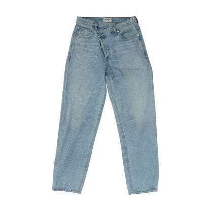 Blue High Rise Wide Leg Jeans